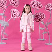 A DEE - Winter Bloom Anna Fur Gilet - Pale Pink