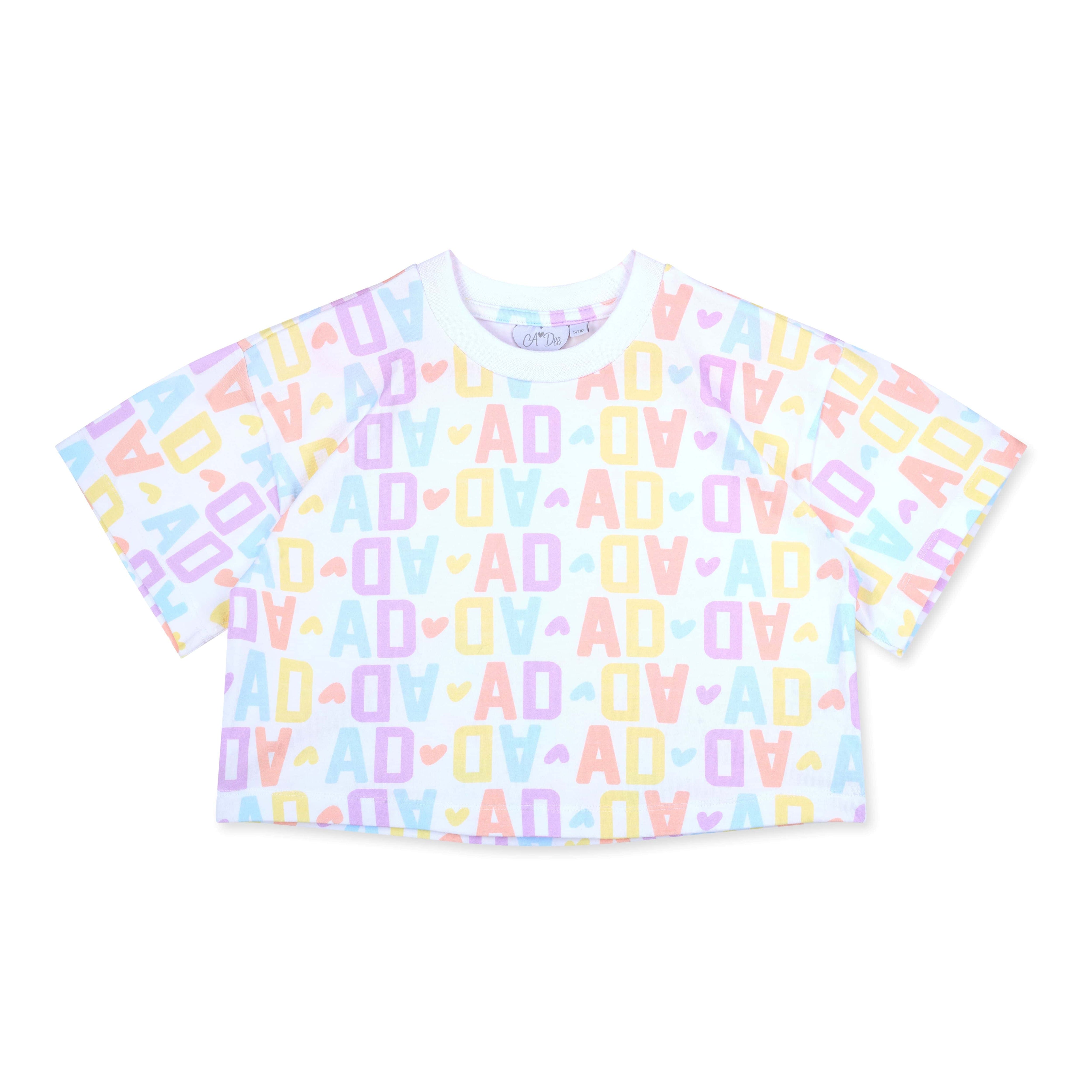 A DEE - Samantha Signature Summer Inital Print Flare Set - White