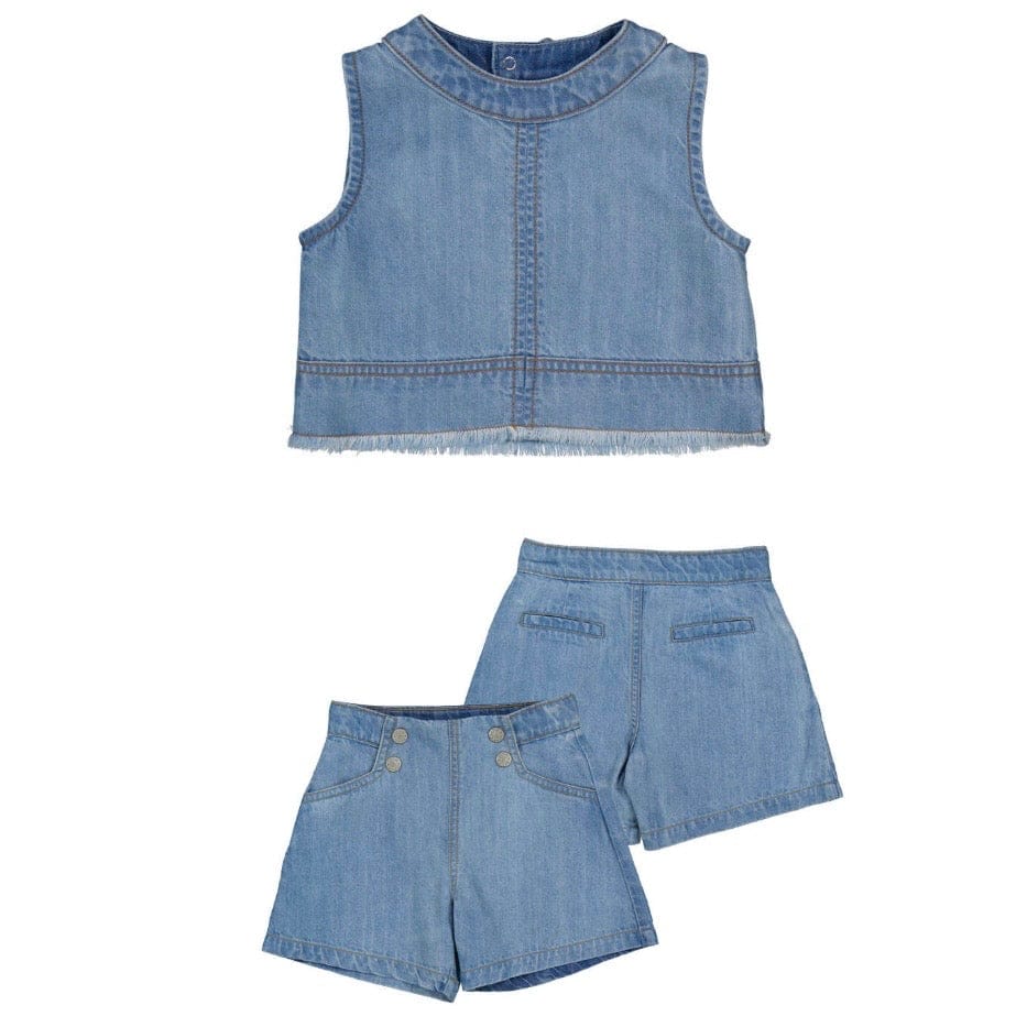 MAYORAL - Denim Short Set - Blue