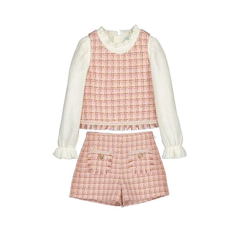 ABEL & LULA - Tweed Short Set - Blush