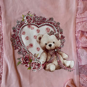IS - Teddy Bear Leggings Set - Pink