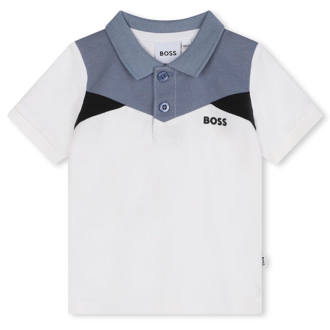 BOSS - Toddler Colour Block Polo -  Blue