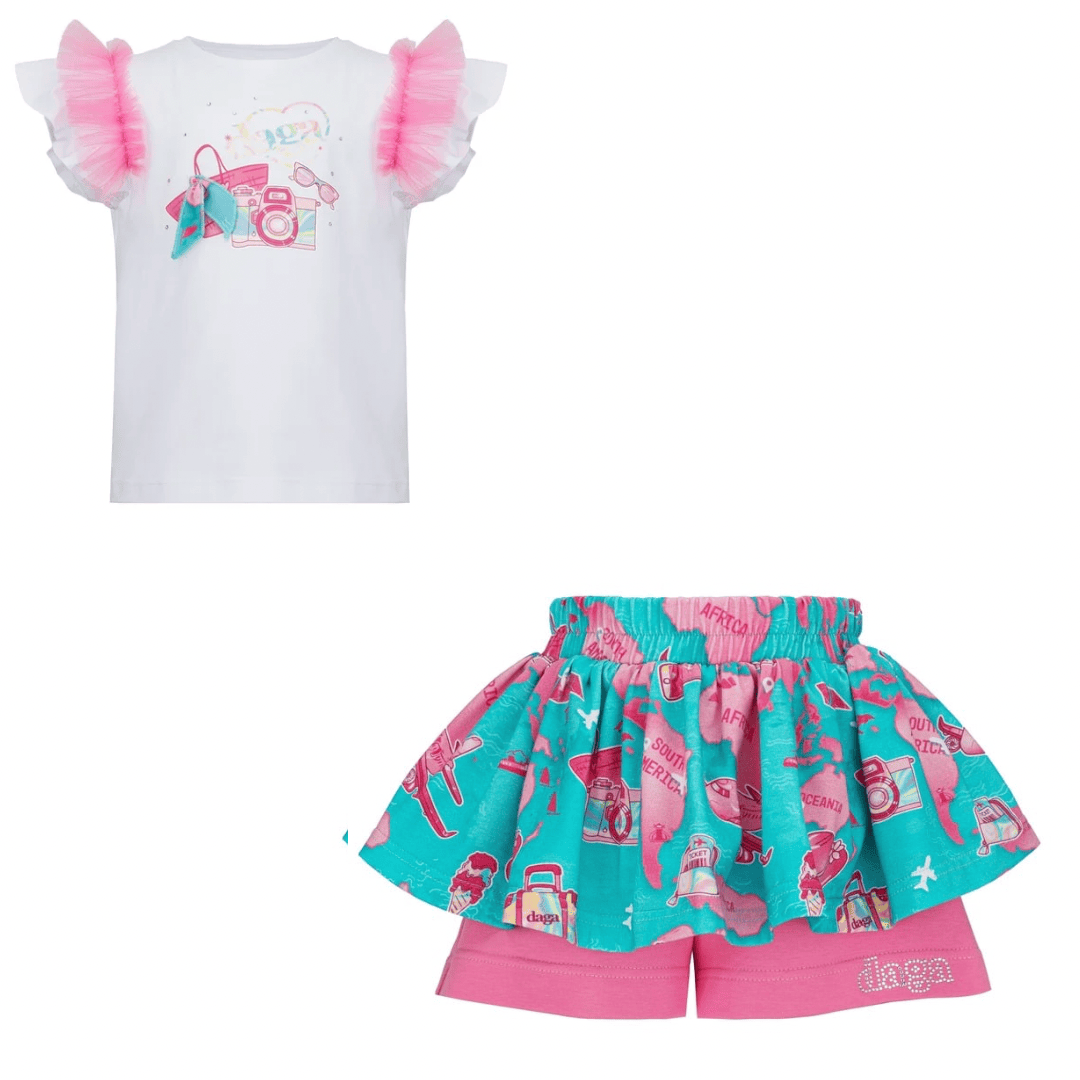 Daga -Sugar Trip Skort Set - Pink