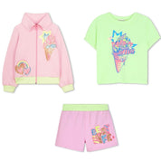 BILLIEBLUSH - Ice Cream Jacket With Top & Shorts - Pink