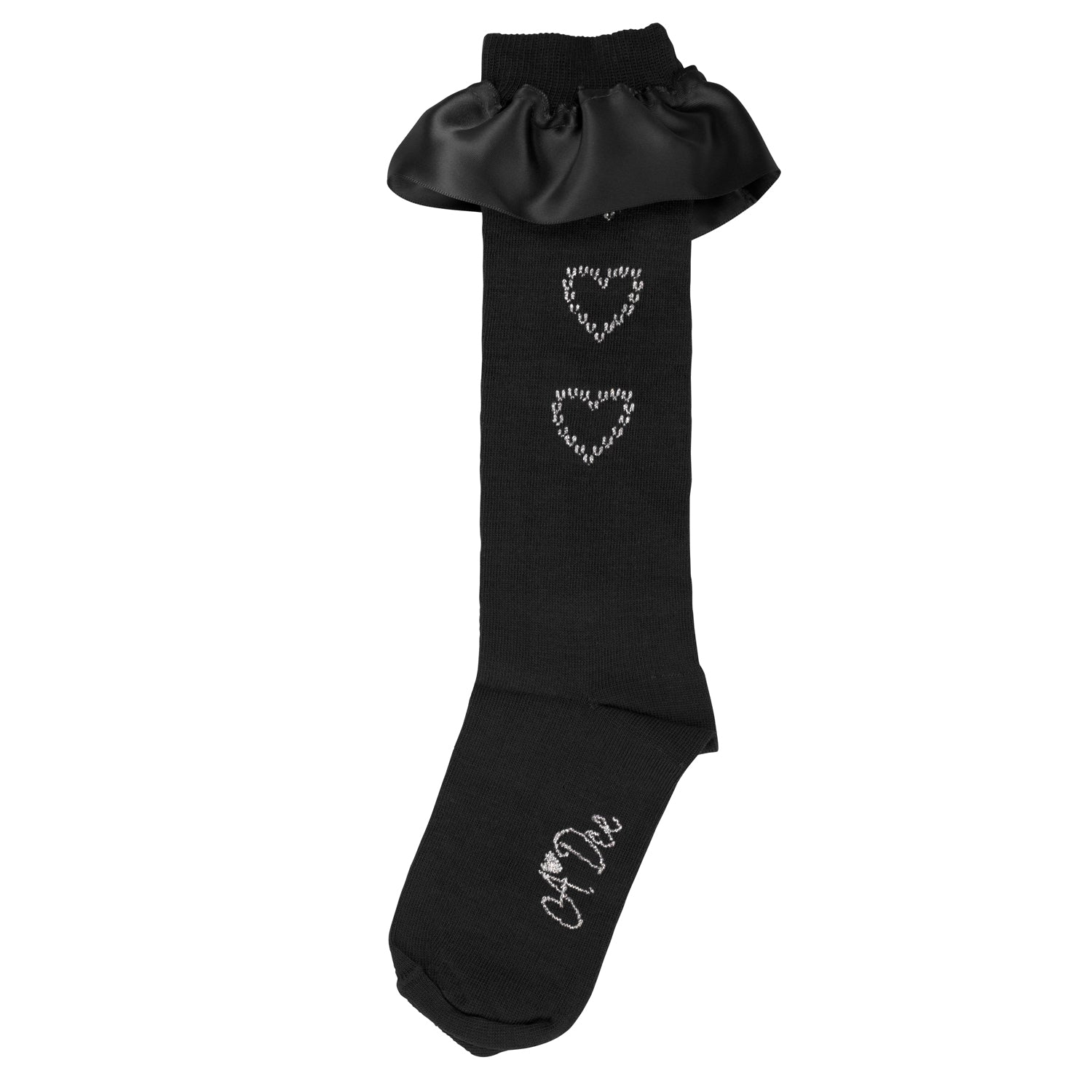 A DEE - Back To School Betty Heart Knee High Socks  - Black