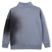 BOSS - Half Zip Sweatshirt  -  Blue