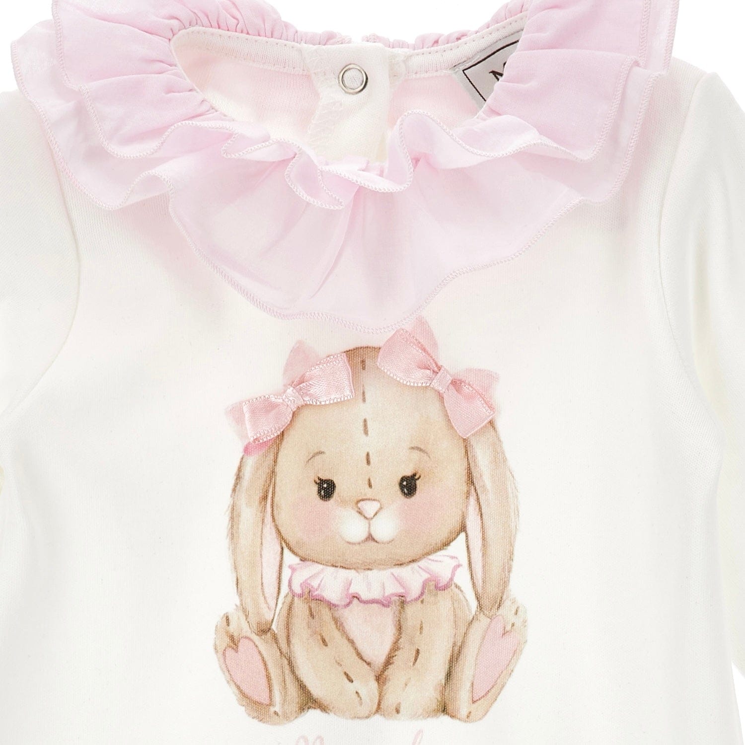 MONNALISA - Bunny Babygrow - Pink