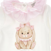 MONNALISA - Bunny Babygrow - Pink