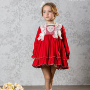 ABUELA TATA - Christmas Puffball Dress & Hairband - Red