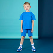 MITCH & SON - Harper JNR Drop Shoulder Pin Tuck Short Set - Bright Blue