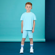 MITCH & SON - Harper JNR Drop Shoulder Pin Tuck Short Set - Turquoise