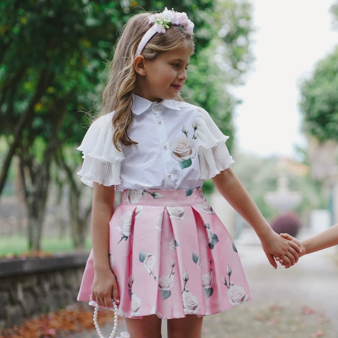 PICCOLA SPERANZA - Rose Skirt Set  -Pink