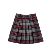 MONNALISA - Tartan Blouse &  Skirt Set - Grey