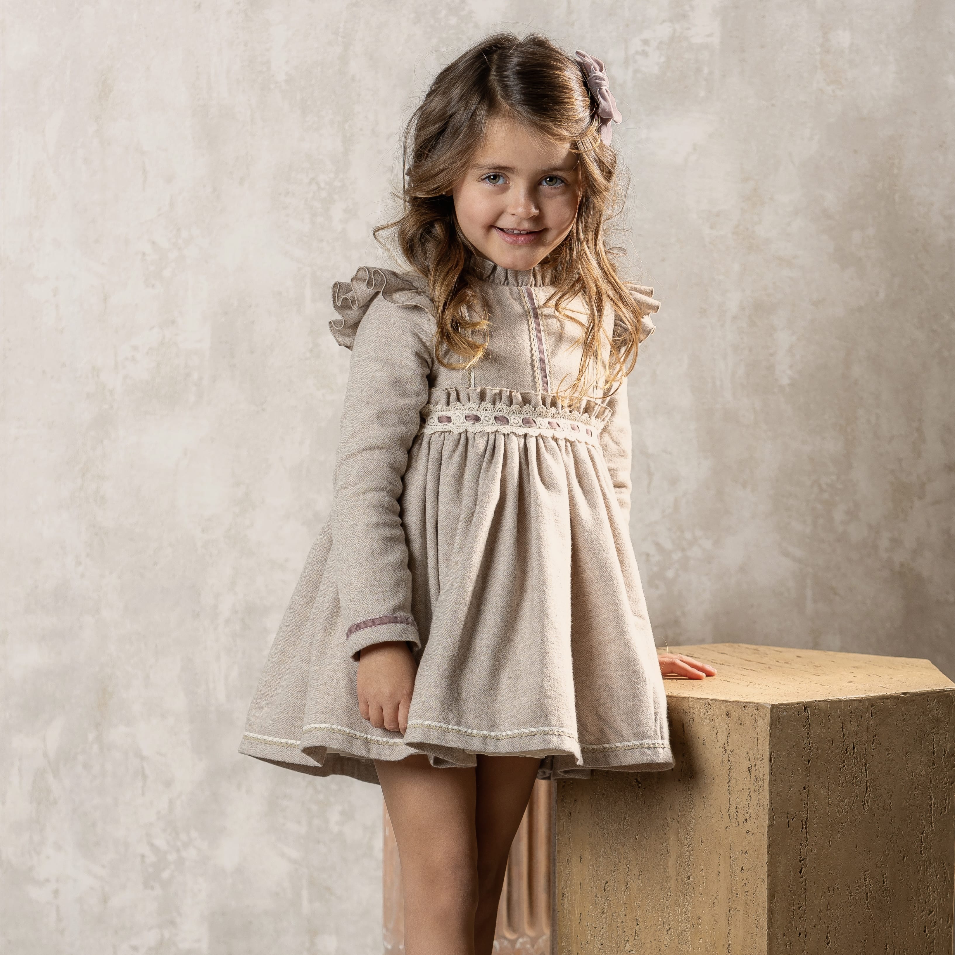 ABUELA TATA - Ava Puffball Dress - Camel