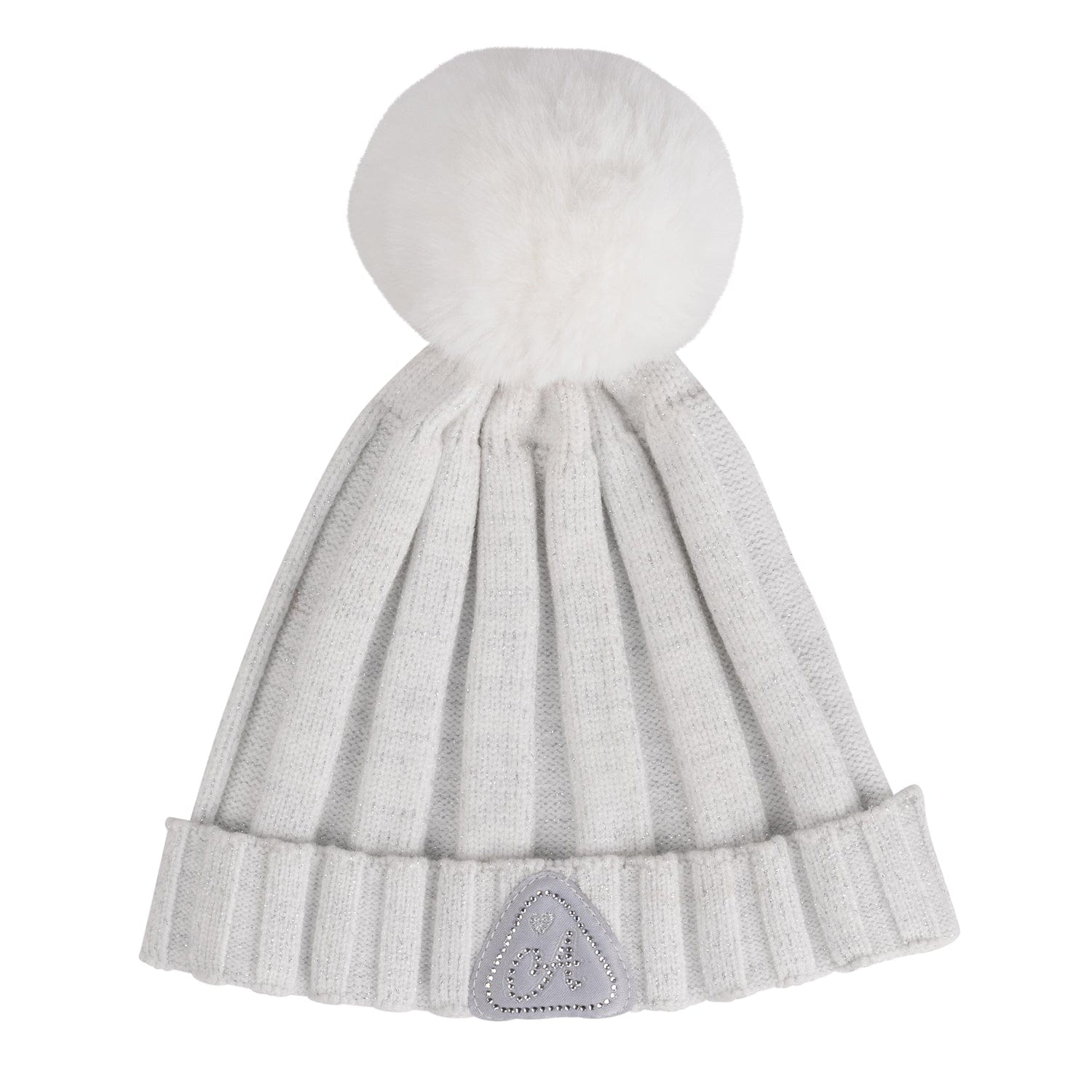 A DEE - A Dee On Ice Paola Knitted Lurex Pom Pom Hat - Snow White