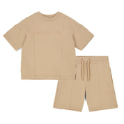 MITCH & SON - Chic Chevron JNR Porter Sweat Set - Stone Beige