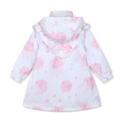 A DEE - Celine Heavenly Hydrangea Print Frill Jacket - Bright White