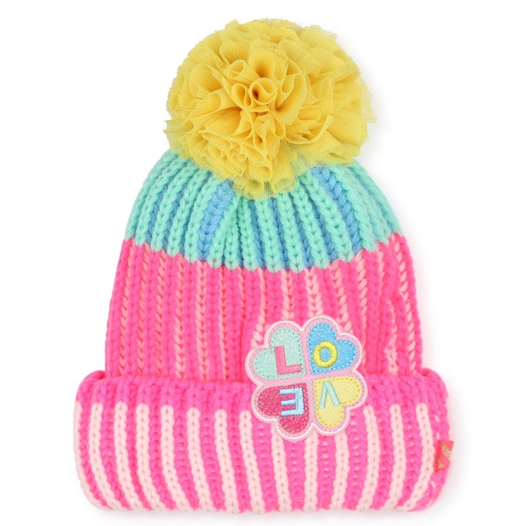 BILLIEBLUSH - Knitted Pom Pom Hat - Multi