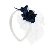 MONNALISA - Flower Frozen Hairband - Navy