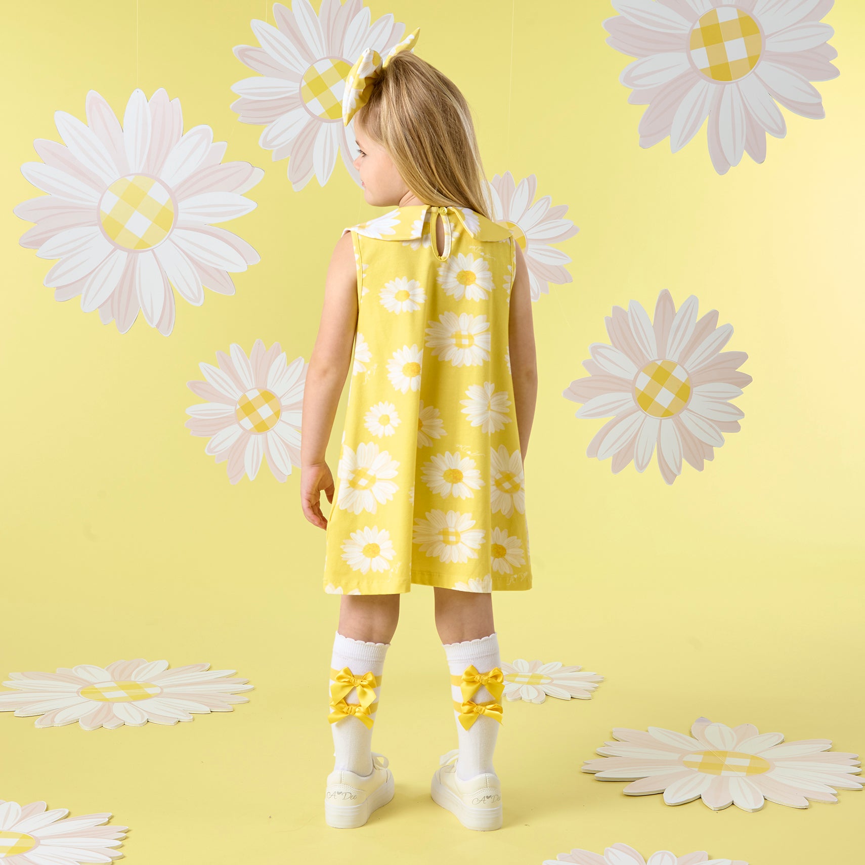 A DEE - Dottie Daisy Dreamer Print Dress - Daisy Yellow