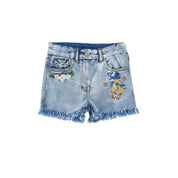 MONNALISA - Tinkerbell Three Piece Denim Set - White