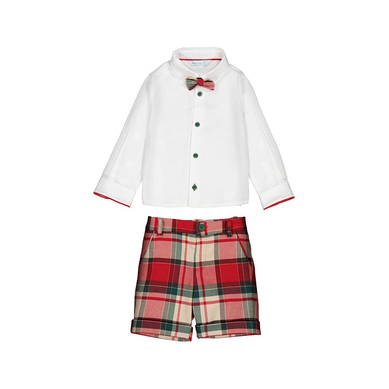 ABEL & LULA - Plaid Short Set  - Red