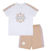 MITCH & SON - Travis Sandy Shores Gingham Wheel Soft Set - Sand