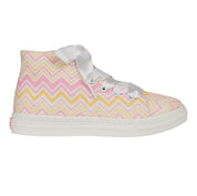 A DEE - Jazzy Chic Chevron Printed Canvas High Top - Pink