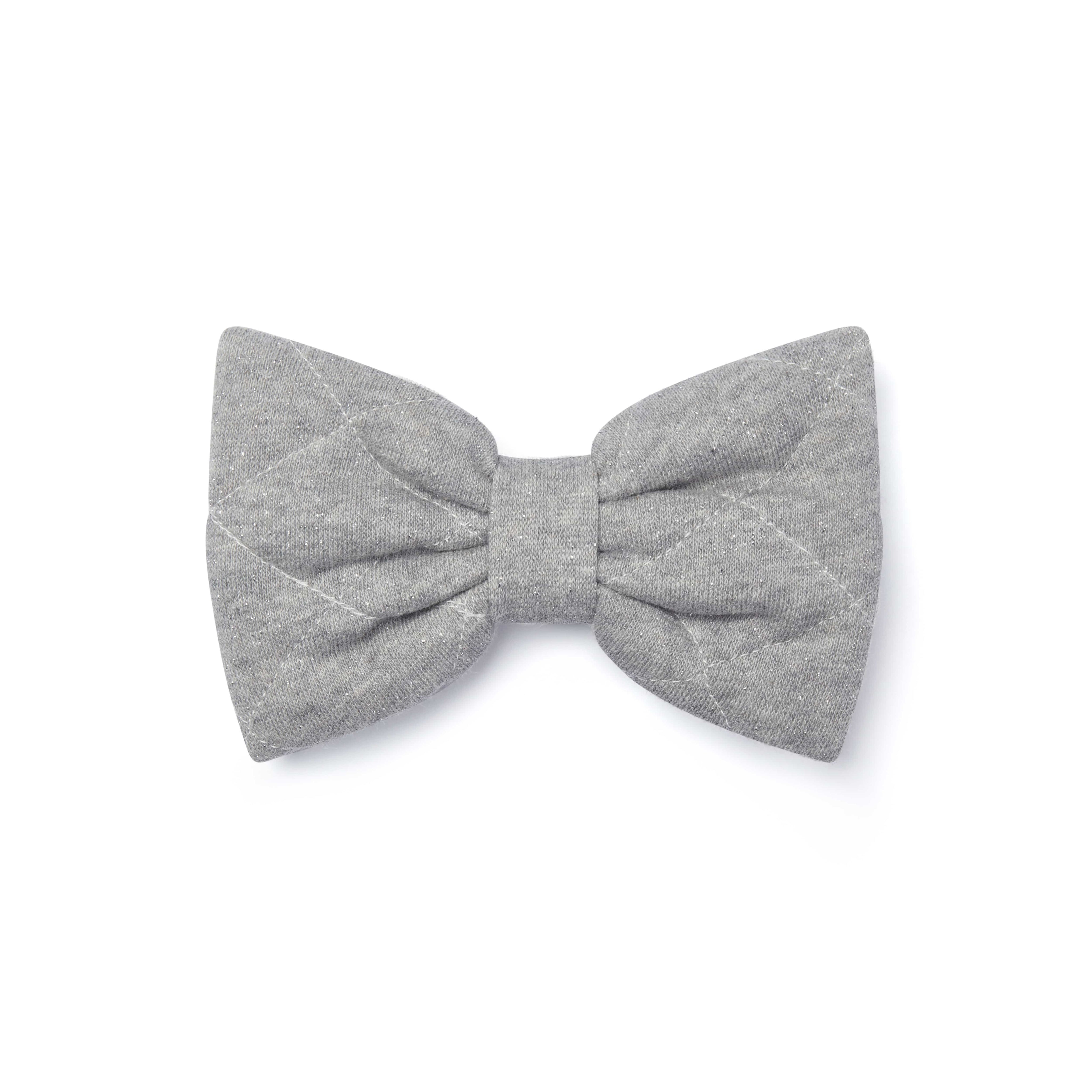 A DEE - Eau De A Dee Brianna Quilted Sweat Bow Hair Clip - Grey Marl