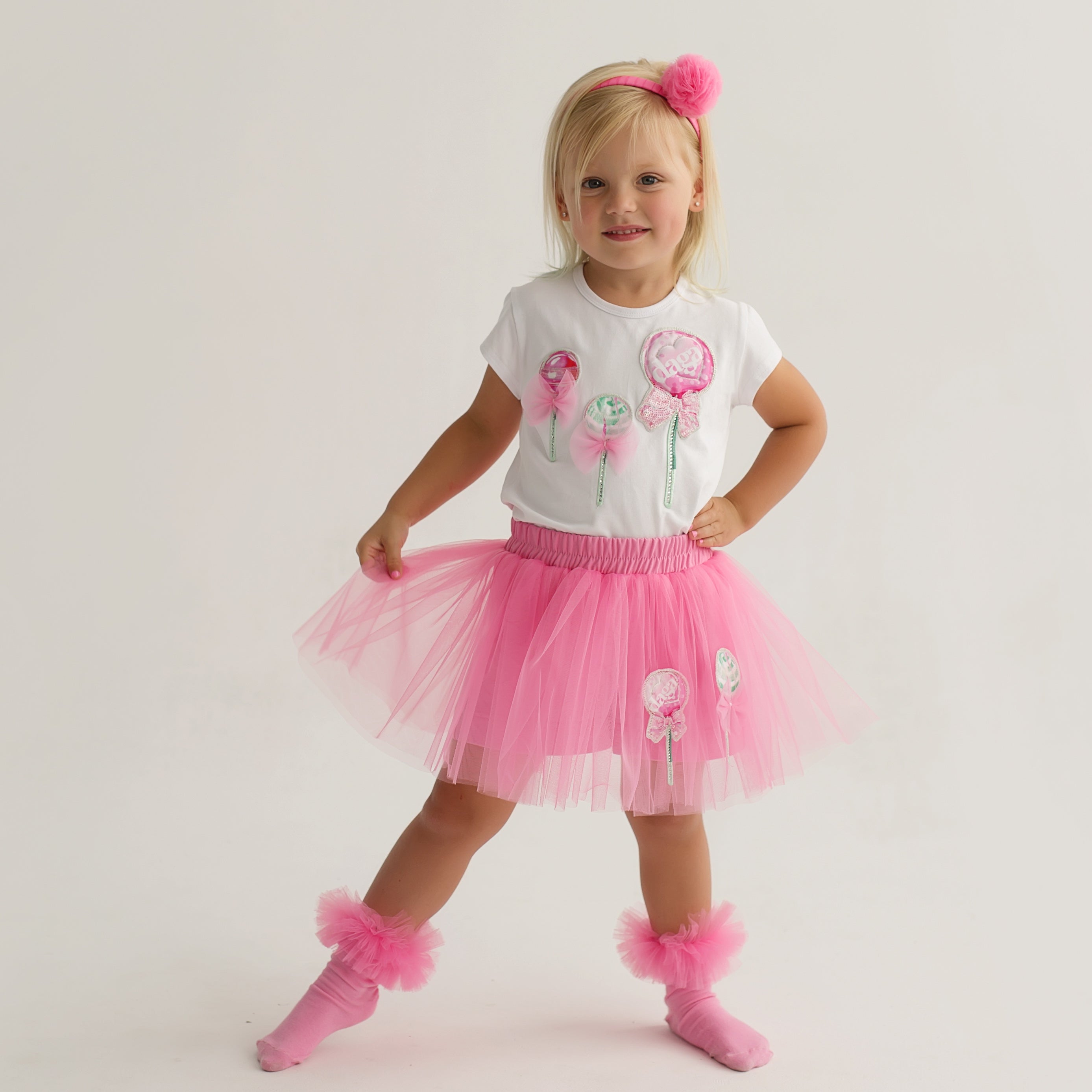 Daga - More Sugar Tutu Skort Set - Pink