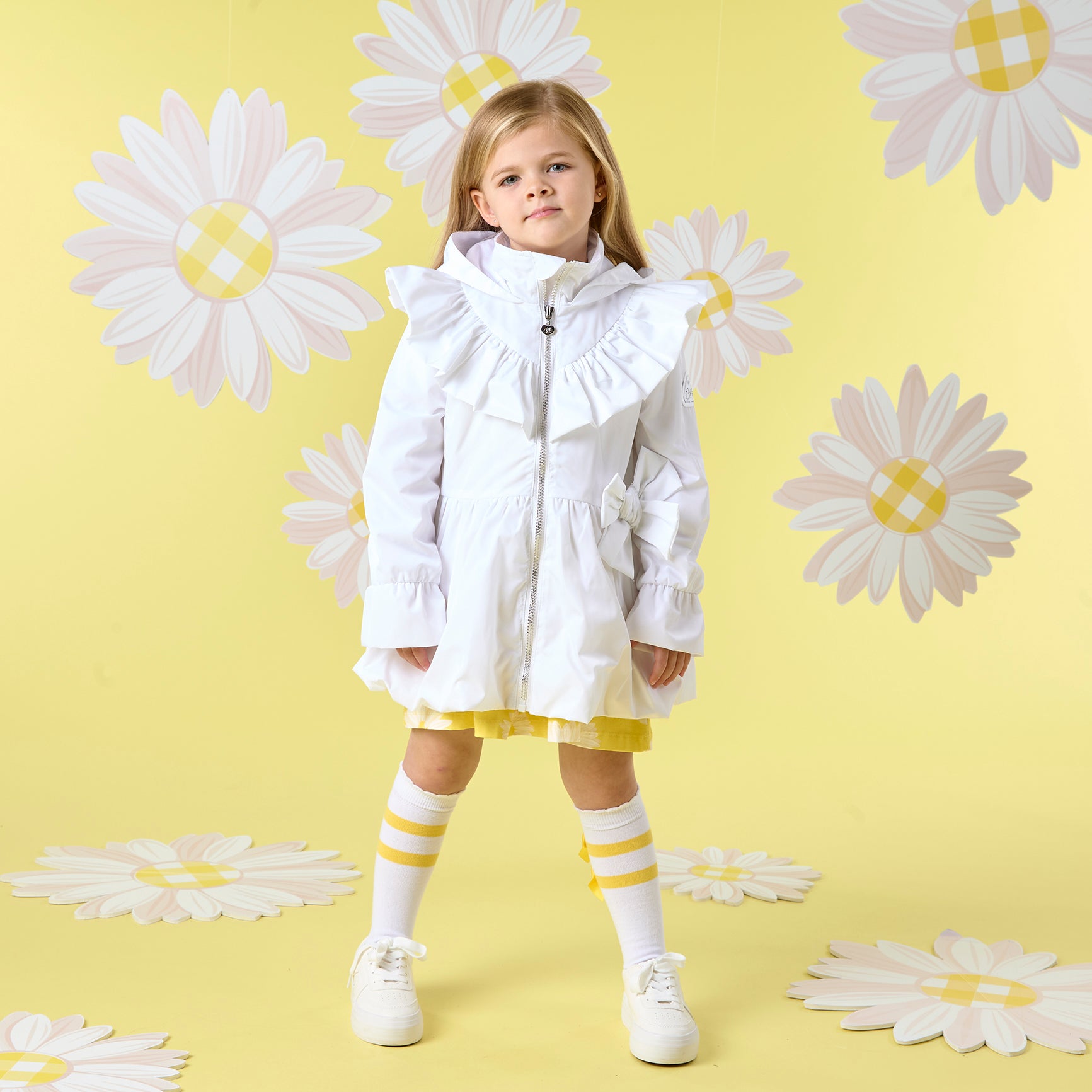 A DEE - Natalie Daisy Dreamer Bow Jacket - Bright White