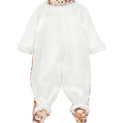 MONNALISA - Teddy Print  Babygrow  - Cream