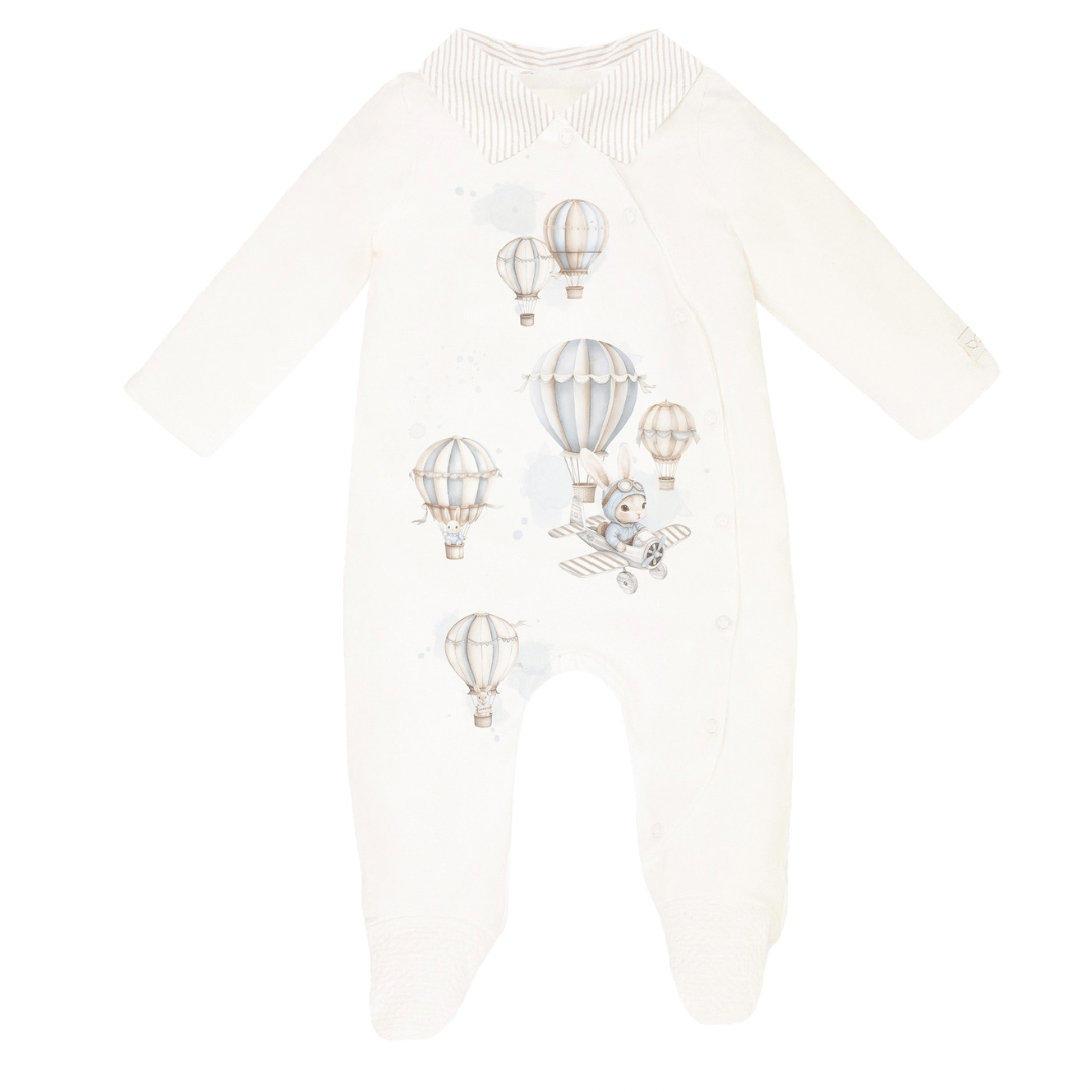 JAMIKS - Cotton Lulo Bunny Babygrow - Blue