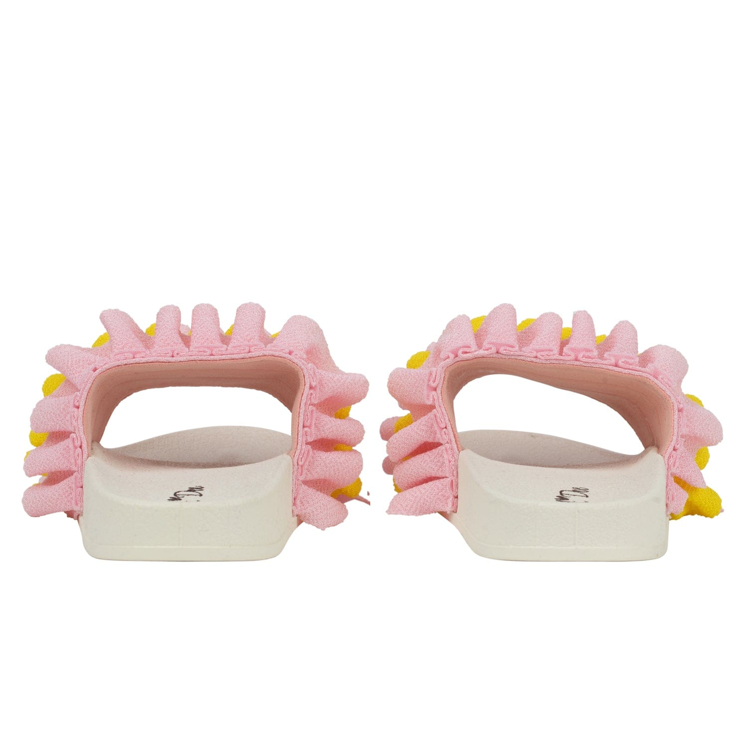 A DEE - Frilly Chic Chevron Frill Sliders - Pink