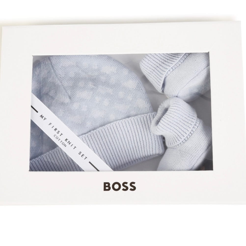 HUGO BOSS -Hat & Slipper Set - Pale Blue