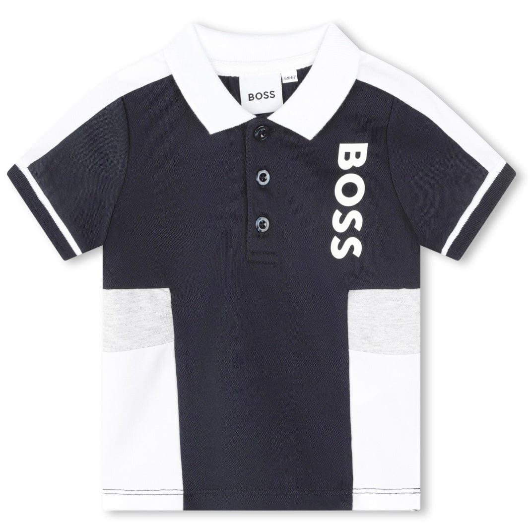 BOSS - Toddler Pique Polo Shirt -  Navy