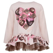 Daga - Chocolate Teddy Leggings Set - Pink