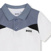 BOSS - Toddler Colour Block Polo -  Blue