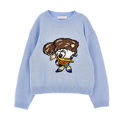 MONNALISA - Daisy Duck Jumper, Blouse & Skirt Set - Blue