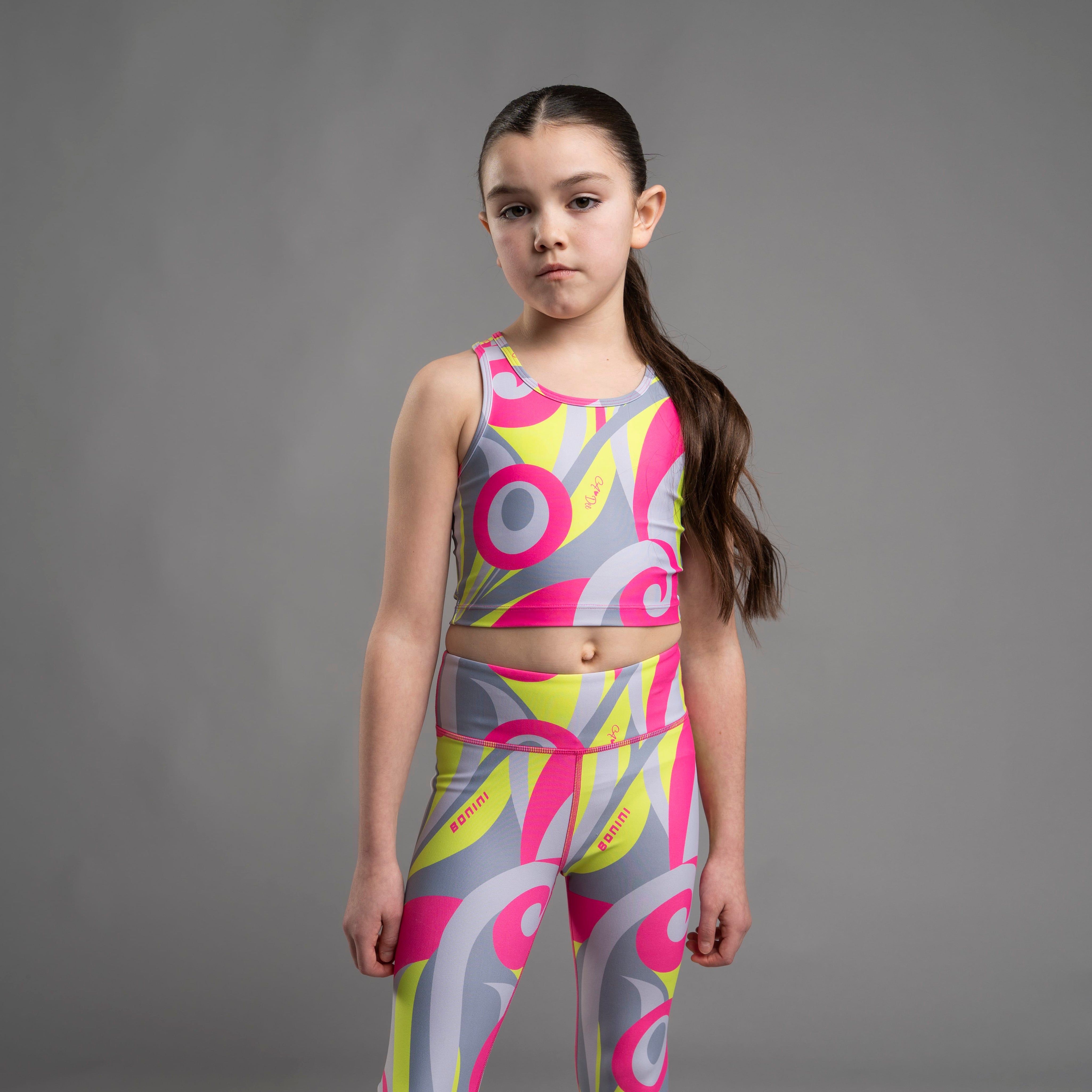 BONINI BY A DEE - Ignite & Sprint Printed Racer Back Top & Printed Legging - Hot Pink