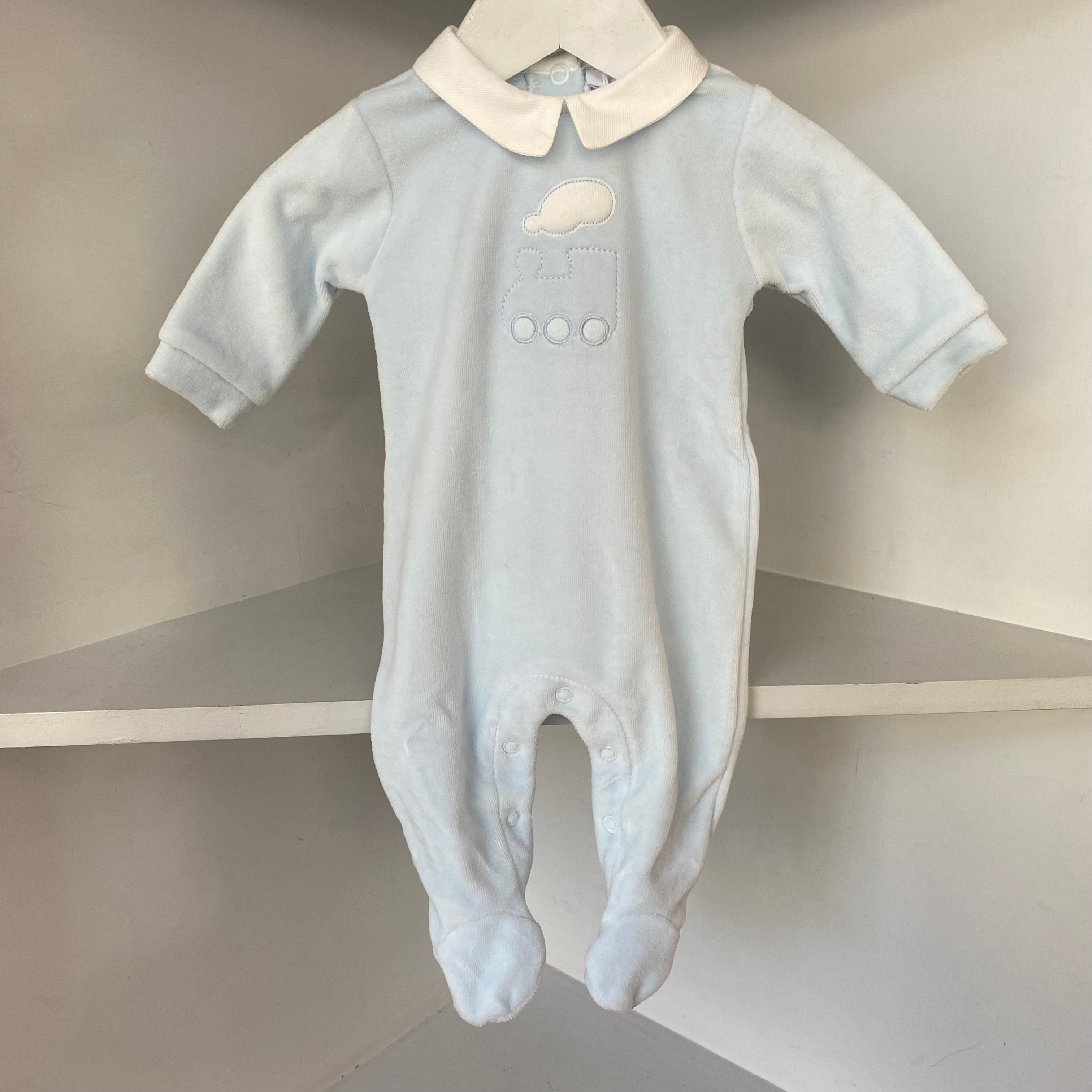 Coccode -  Train Babygrow - Baby Blue