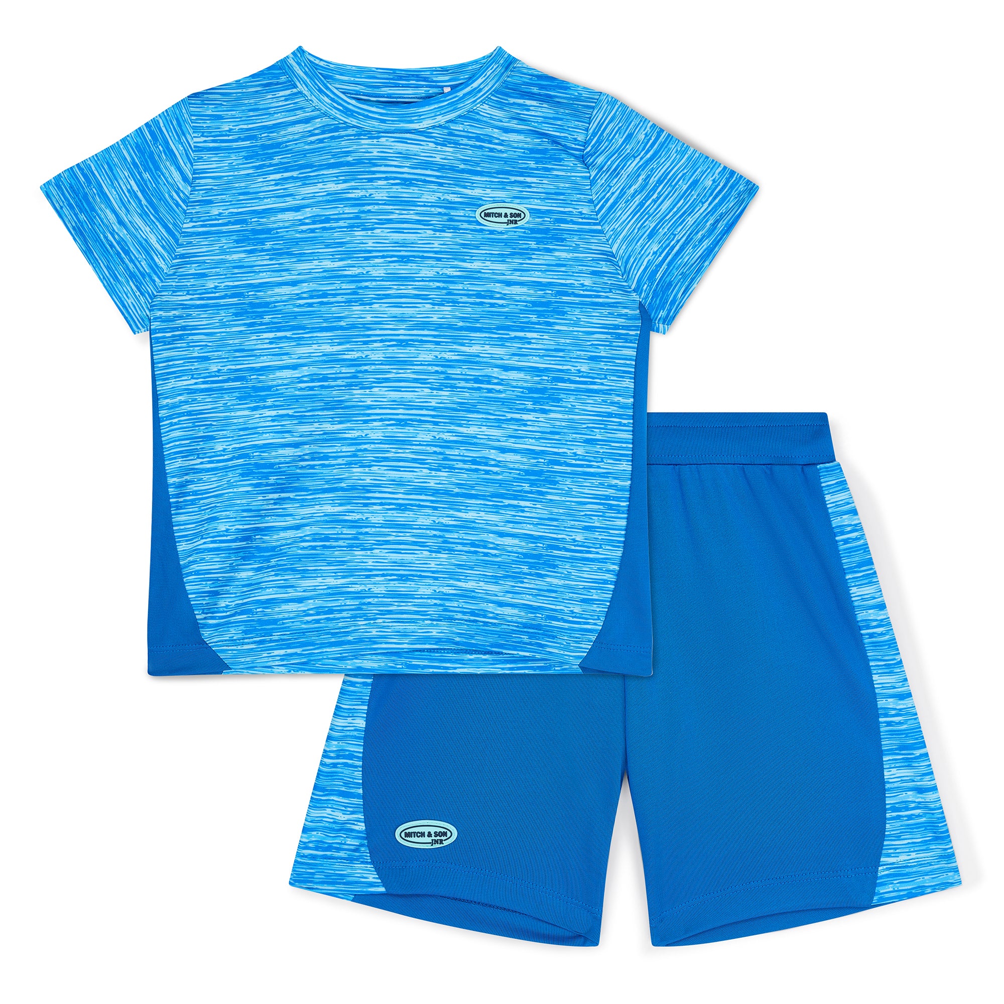 MITCH & SON - Hector JNR Space Dye Poly Short Set - Bright Blue