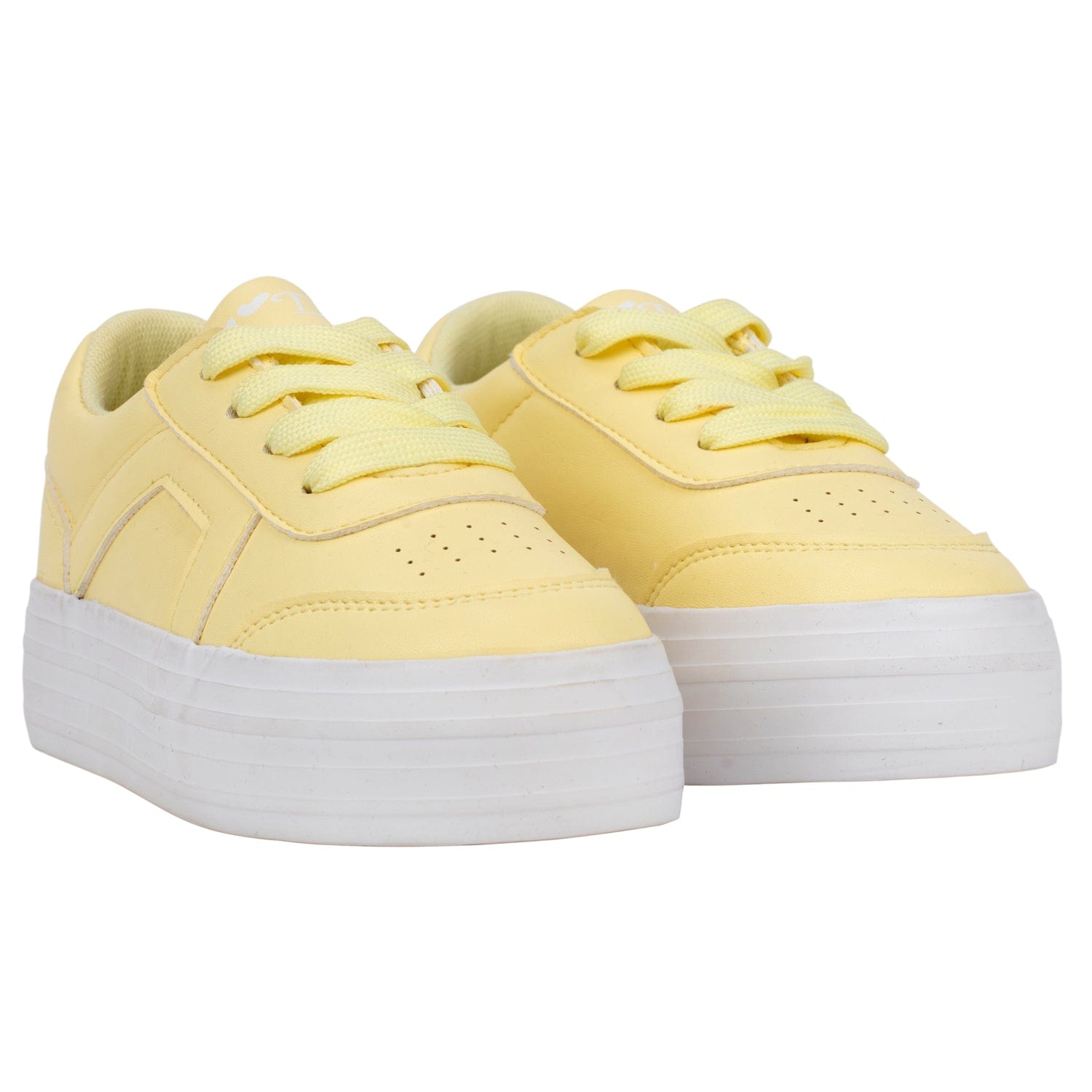 A DEE -  Patty Chic Chevron Platform Trainer - Lemon