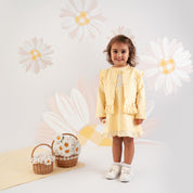 LITTLE A - Ashleigh Cardi With Bow Detail - Sweet Lemon