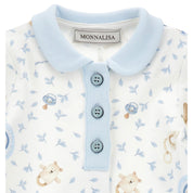 MONNALISA - Bear Babygrow - Blue