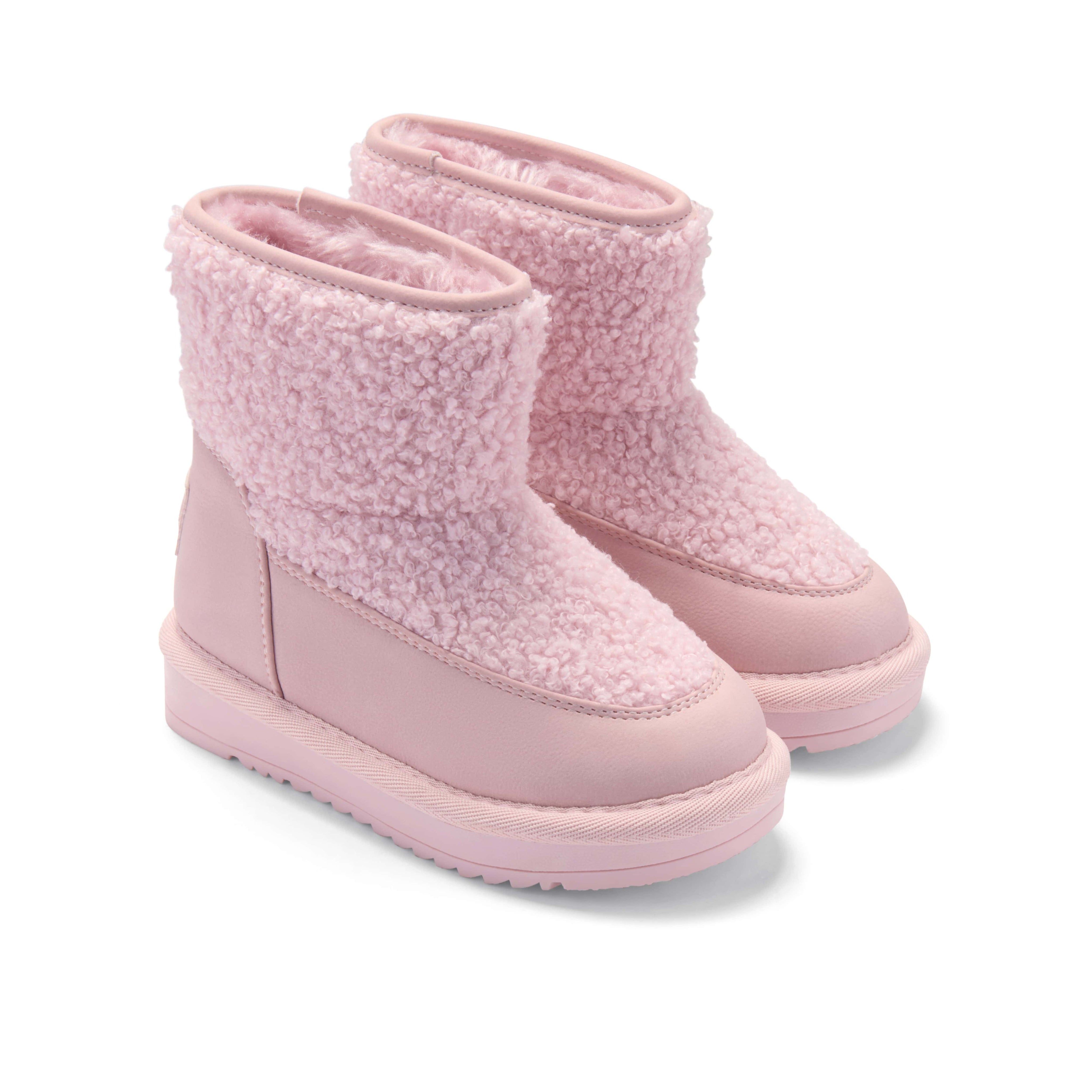 A DEE - Teddie Boucle Boot - Pale Pink