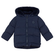 MITCH & SON -  Barry Padded Faux Fur Jacket - Dark Navy