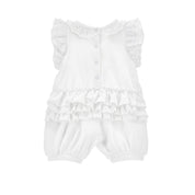 MONNALISA - Bow Romper - White