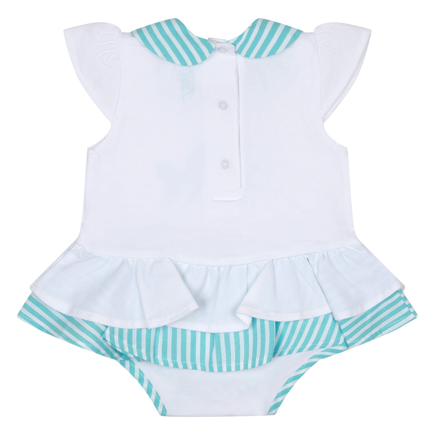 LITTLE A - Kirsty Little Fish Romper - White