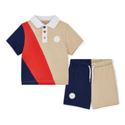 MITCH & SON - Chic Chevron JNR Pierce Polo Set - Stone Beige